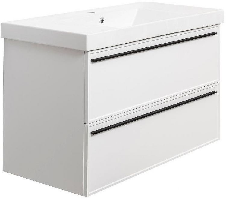 Тумба под раковину La Fenice Elba 100 FNC-01-ELB-B-100-2 подвесная Белая матовая