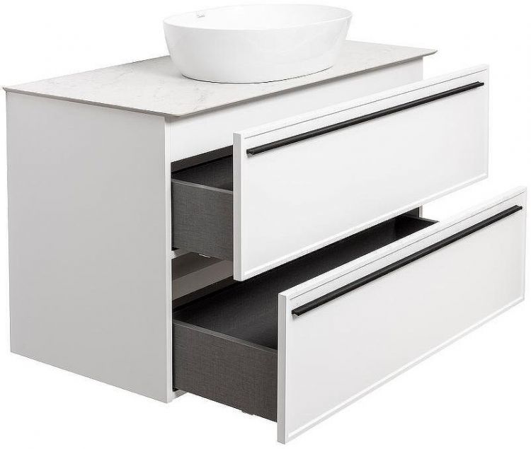 Тумба под раковину La Fenice Elba 100 FNC-01-ELB-B-100-2 подвесная Белая матовая