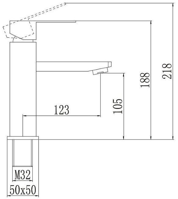 Смеситель для раковины Savol S-SUS1001 цвет Сатин Смеситель для раковины Savol S-SUS1001 цвет Сатин