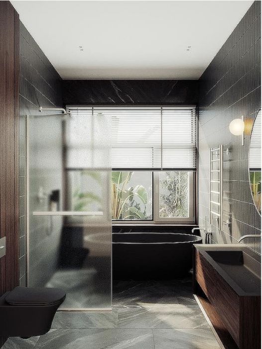 Душевая перегородка Maybah Glass MGD-737-5у 890x1950 в узком профиле Хром матовый стекло сатиновое