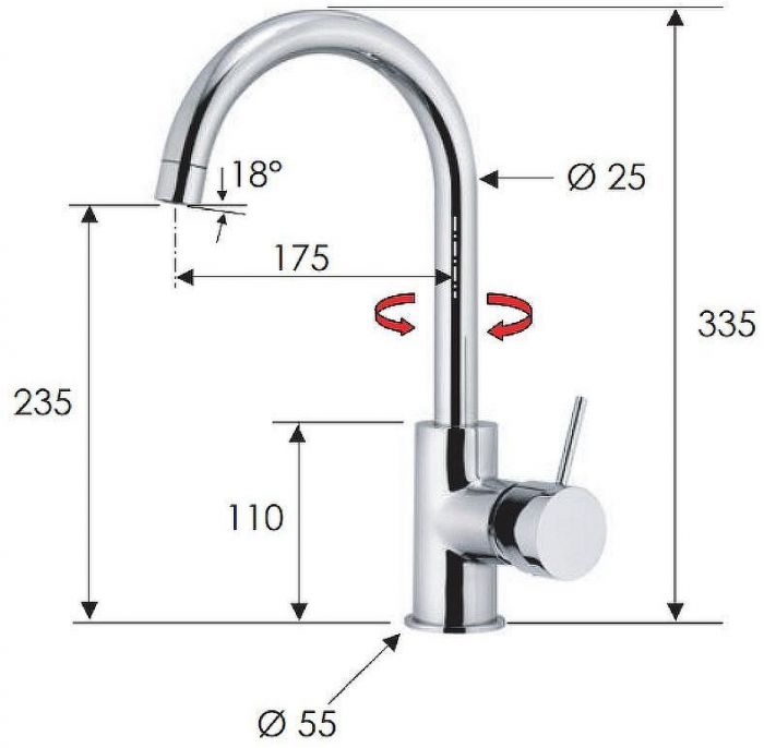 Смеситель для кухни Remer X-Style X72 Хром
