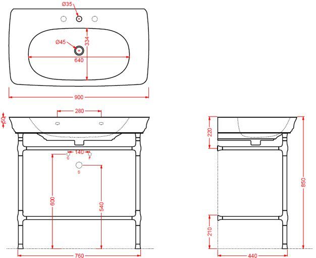 Консоль ARTCERAM Civitas CIA004 71cr Консоль ARTCERAM Civitas CIA004 71cr