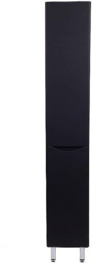 Шкаф пенал Style Line Бергамо 30 L СС-00002328 с бельевой корзиной Черный антискрейтч