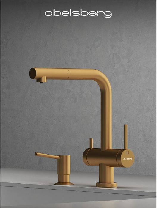Смеситель для кухни Abelsberg Pura OTF70709BG цвет Королевское золото