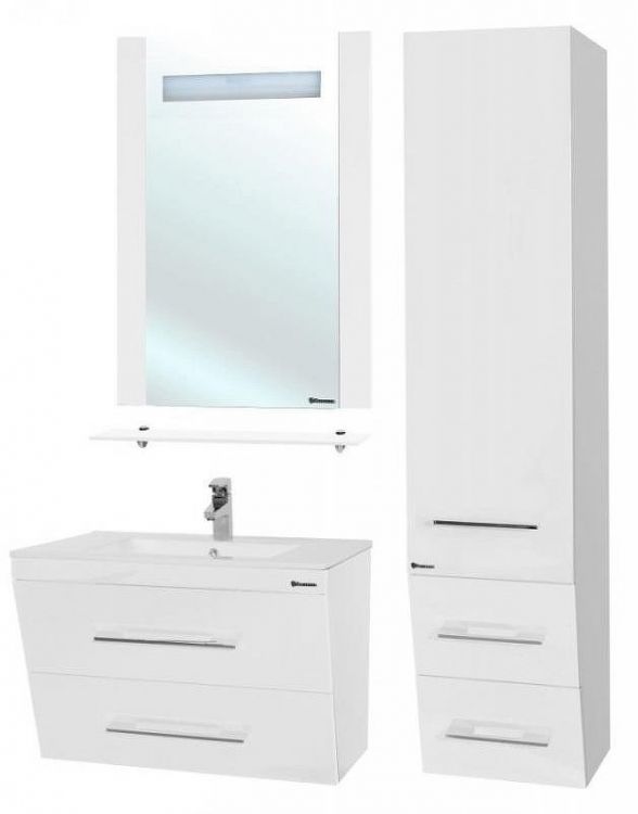 Шкаф пенал Bellezza Берта 40 4620705182014 подвесной L Белый