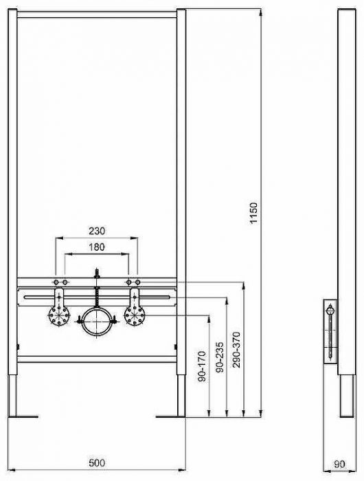 Инсталляция Aquatek Standart INSB-0000001 для биде Синяя