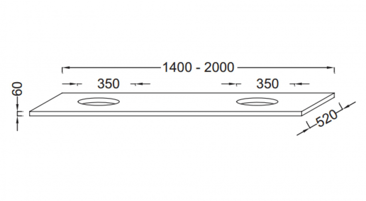 Столешница для раковины Jacob Delafon Parallel EB69-1600-N18 белый блестящий