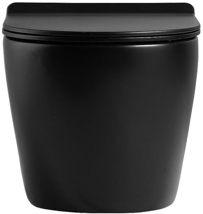 Комплект унитаза с инсталляцией Agger ATI03144+APB144 с сиденьем Микролифт и Черной матовой клавишей смыва