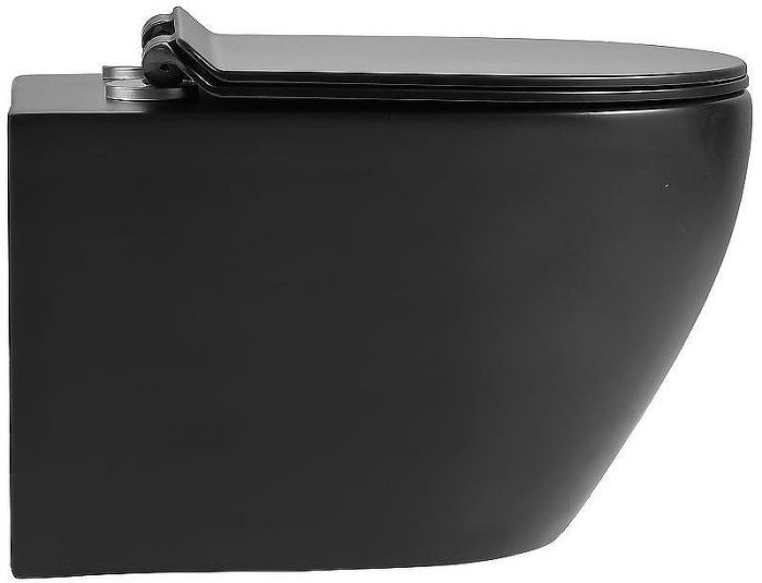 Комплект унитаза с инсталляцией Agger ATI03144+APB144 с сиденьем Микролифт и Черной матовой клавишей смыва