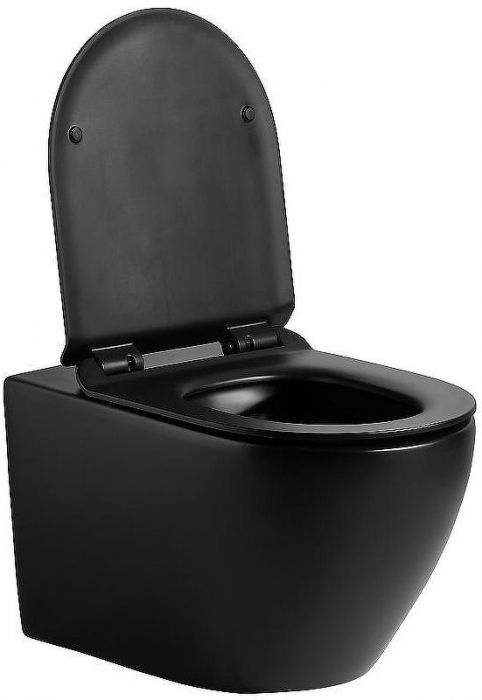Комплект унитаза с инсталляцией Agger ATI03144+APB144 с сиденьем Микролифт и Черной матовой клавишей смыва