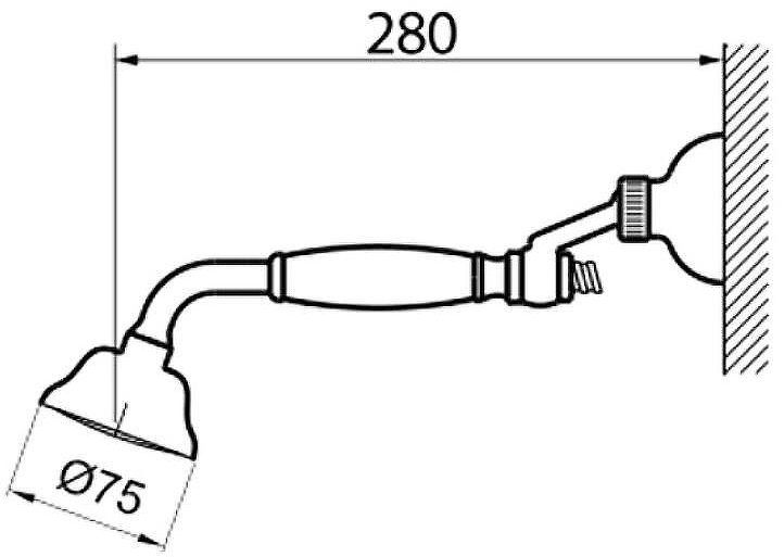 Душевой гарнитур Webert Ottocento AC0704010 Золото Душевой гарнитур Webert Ottocento AC0704010 Золото