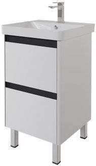 Тумба под раковину Dreja Luxury Plus 50 99.2027 подвесная/напольная цвет Белый матовый