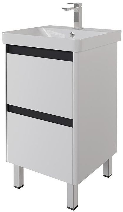 Тумба под раковину Dreja Luxury Plus 50 99.2027 подвесная/напольная цвет Белый матовый