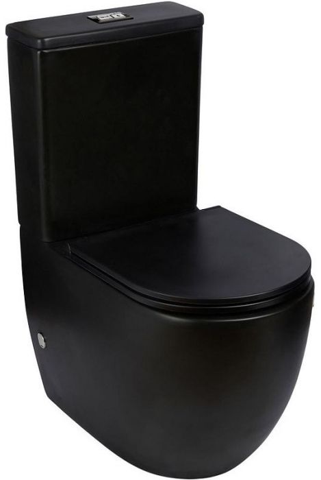 Унитаз компакт WeltWasser Merzbach 011 MT-BL 10000013291 Черный матовый с бачком и сиденьем Микролифт