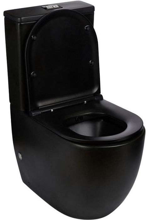 Унитаз компакт WeltWasser Merzbach 011 MT-BL 10000013291 Черный матовый с бачком и сиденьем Микролифт