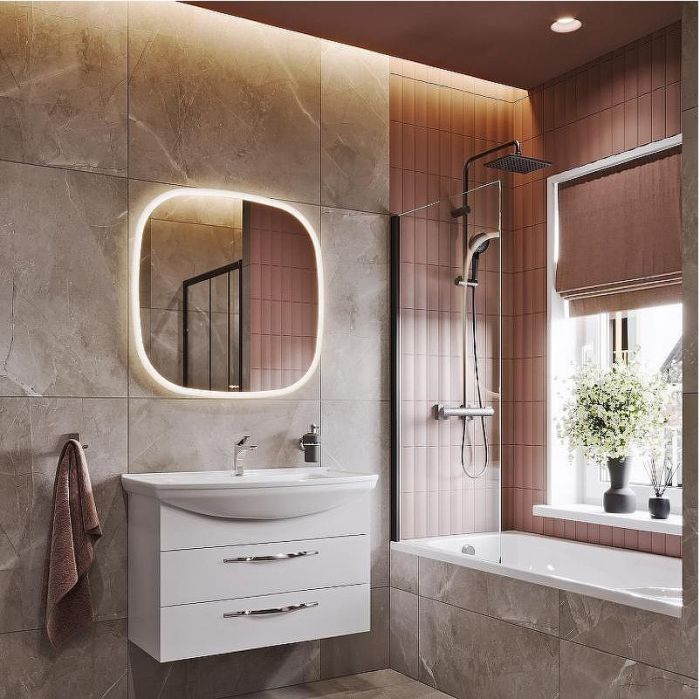 Зеркало Aqwella Aura A 80 AUR0208AH с подсветкой с бесконтактным выключателем