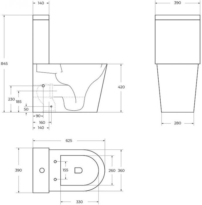 Унитаз компакт BelBagno Flay-R BB2149CP-TOR/SC цвет Белый без бачка с сиденьем Микролифт