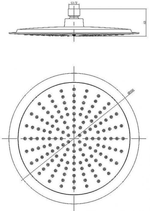 Верхний душ Lemark LM8034C Хром
