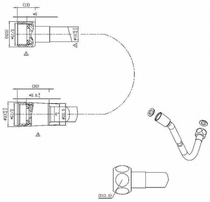 Комплект верхнего и ручного душа Vincea Inspire VSHH-3I2AHGM Вороненая сталь