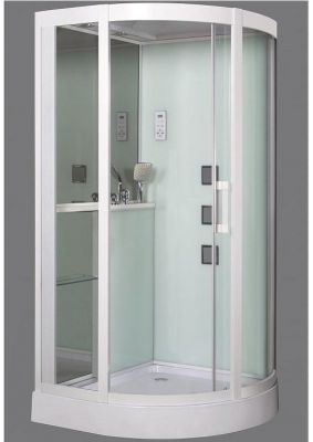 Душевая кабина Grossman GR-141 100x100 профиль Белый стекло прозрачное