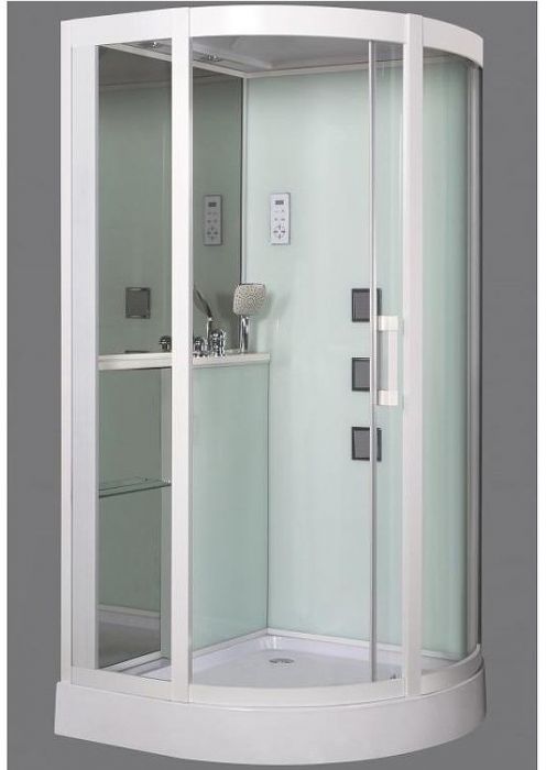 Душевая кабина Grossman GR-141 100x100 профиль Белый стекло прозрачное