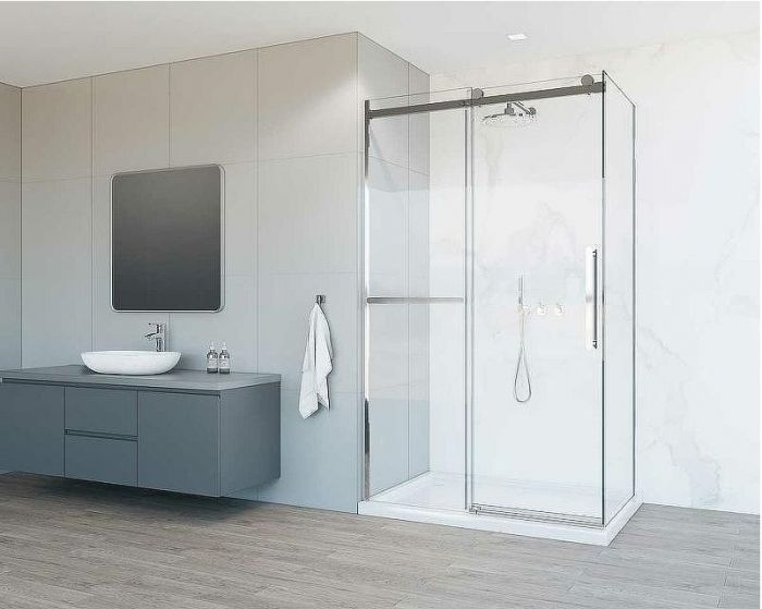 Душевой уголок Vincea Como Soft 120x100 VSR-1CS1012CL профиль Хром стекло прозрачное