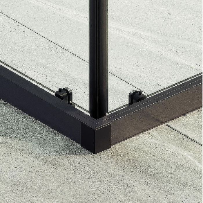 Душевой уголок Maybah Glass MGY-1324-6 1000x1000x1950 раздвижной профиль Черный стекло прозрачное