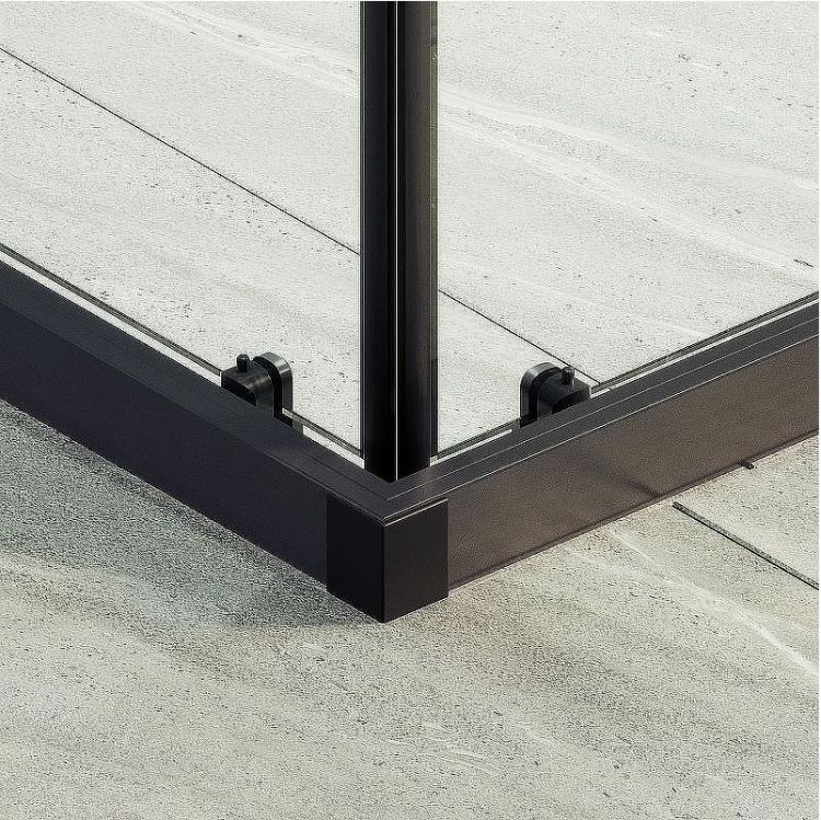 Душевой уголок Maybah Glass MGY-1324-6 1000x1000x1950 раздвижной профиль Черный стекло прозрачное