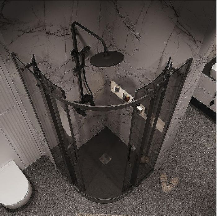 Душевой уголок Grossman Classic 100х100 301.K33.04.1010.21.10 профиль Черный матовый стекло тонированное