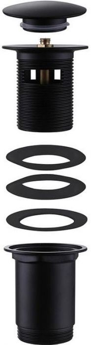 Донный клапан Abber AF0010B Click-Clack Черный матовый