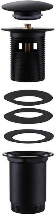 Донный клапан Abber AF0010B Click-Clack Черный матовый