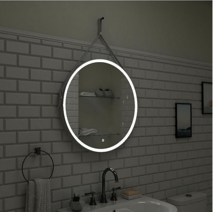 Зеркало Art&Max Milan AM-Mil-800-DS-F с подсветкой с сенсорным выключателем Белое