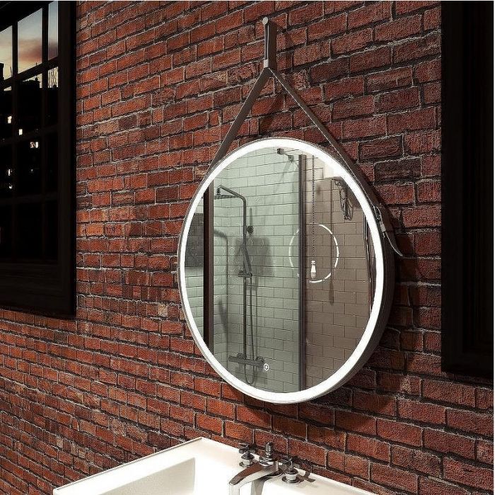 Зеркало Art&Max Milan AM-Mil-800-DS-F с подсветкой с сенсорным выключателем Белое