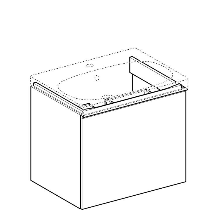 Тумба под раковину Geberit Acanto , 64x48, песчаный [500.610.JL.2]