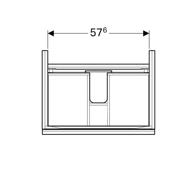 Тумба под раковину Geberit Acanto , 64x48, песчаный [500.610.JL.2]