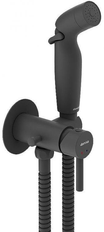 Гигиенический душ со смесителем Damixa Option 211000300 Черный матовый Гигиенический душ со смесителем Damixa Option 211000300 Черный матовый