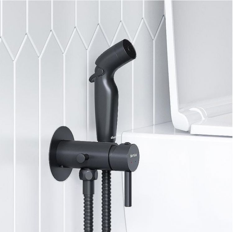 Гигиенический душ со смесителем Damixa Option 211000300 Черный матовый Гигиенический душ со смесителем Damixa Option 211000300 Черный матовый