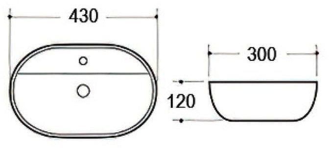 Раковина beWash Lusso 43 BK4330CT041 Белый глянец