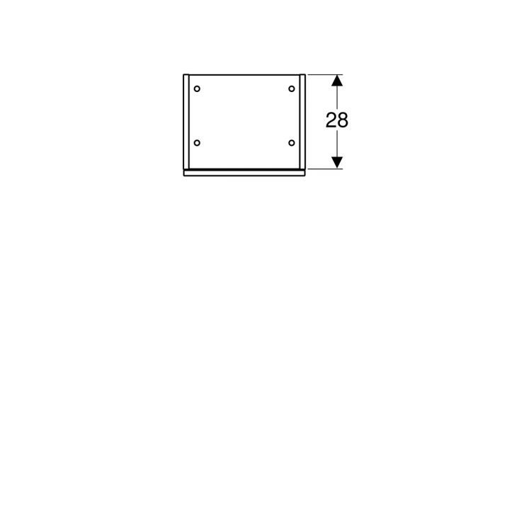 Шкафчик боковой Geberit Smyle Square 118 см, цвет пекан [500.361.JR.1]