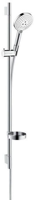 Hansgrohe Raindance Select S Душевой набор: штанга 90см., ручной душ 120, 3jet (Rain, RainAir, WhirlAir), мыльница, шланг, цвет: белый/хром