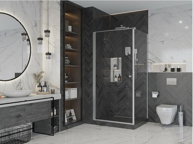 Душевой уголок Ambassador Elysium 100x100 111011111CX-100CX профиль Хром стекло прозрачное