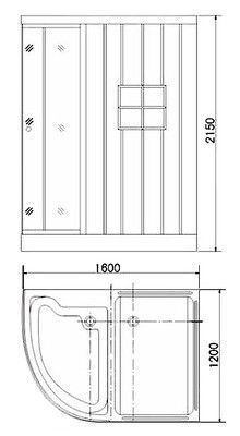Душевая кабина Appollo AG-0201 R с баней и финской сауной Душевая кабина Appollo AG-0201 R с баней и финской сауной
