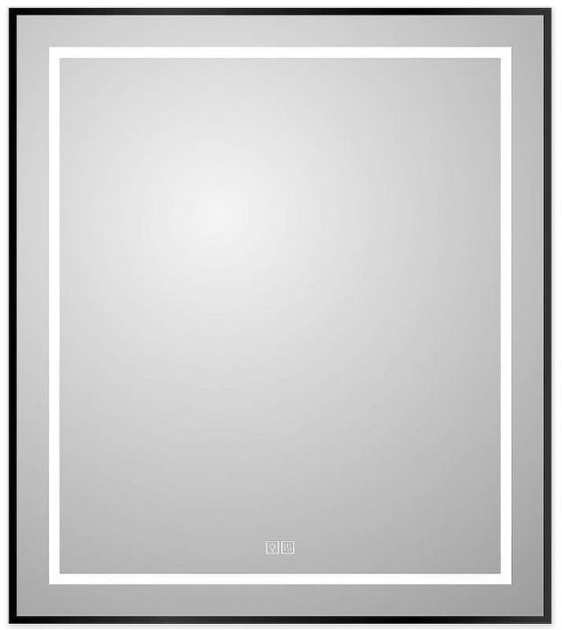Зеркало BelBagno Kraft 70 SPC-KRAFT-700-800-LED-TCH-WARM-NERO с подсветкой Черное с сенсорным выключателем и подогревом