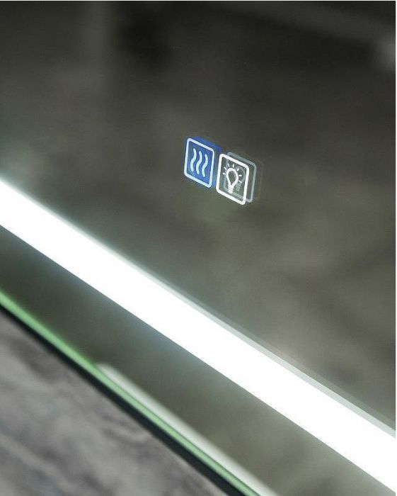 Зеркало BelBagno Kraft 70 SPC-KRAFT-700-800-LED-TCH-WARM-NERO с подсветкой Черное с сенсорным выключателем и подогревом