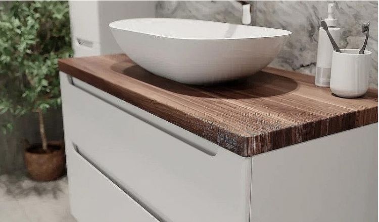 Тумба под раковину Jorno Wood 80 wood.01.80/P/W подвесная Белая