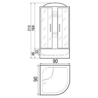 Душевая кабина River Desna 90/46 MT