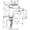 Hansgrohe Vernis Blend Смеситель для ванны, на 1 отв., с ручным душем, цвет: хром