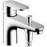 Hansgrohe Vernis Blend Смеситель для ванны, на 1 отв., с ручным душем, цвет: хром