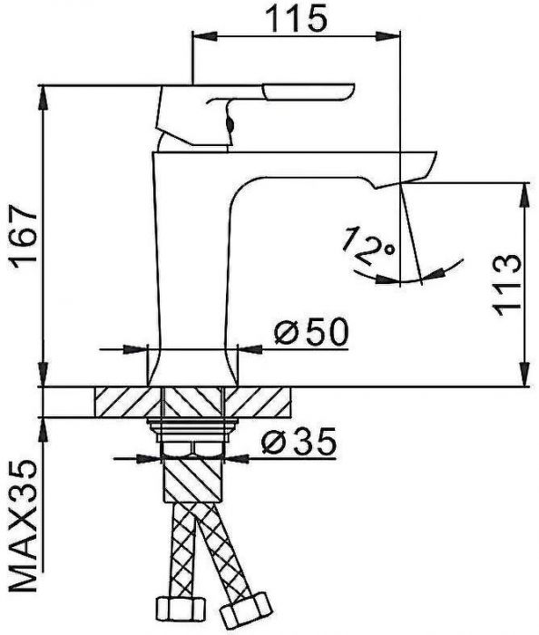 Смеситель для раковины Frap H34 F1034 Белый Хром
