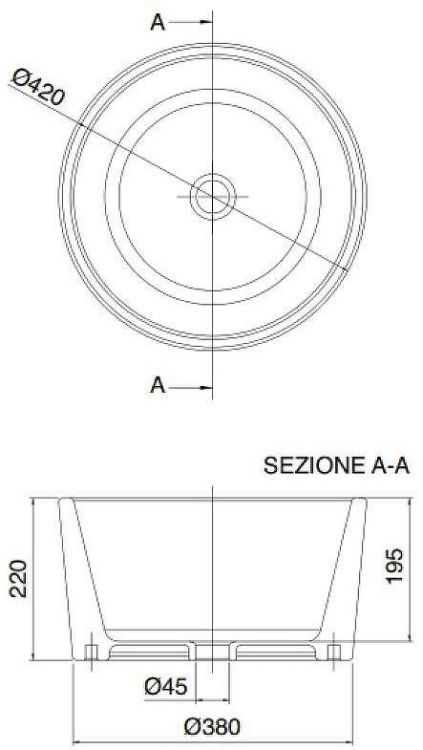 Раковина-чаша Scarabeo Bucket 42 8807 цвет Белый Раковина-чаша Scarabeo Bucket 42 8807 цвет Белый